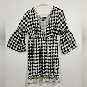 Y2K Retro babydoll Vneck Tunic top. Size XL